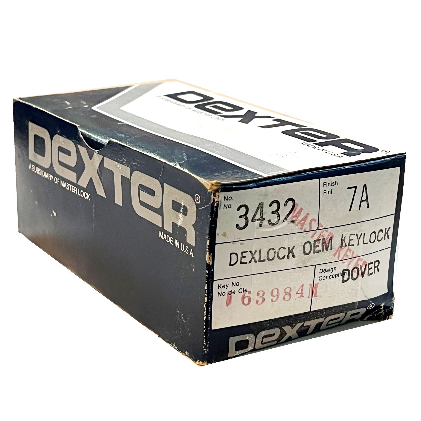 3432 DEXTER, Dexlock OEM Keylock Dover Bathroom Privacy Lock Chrome/Antique Bra gallery