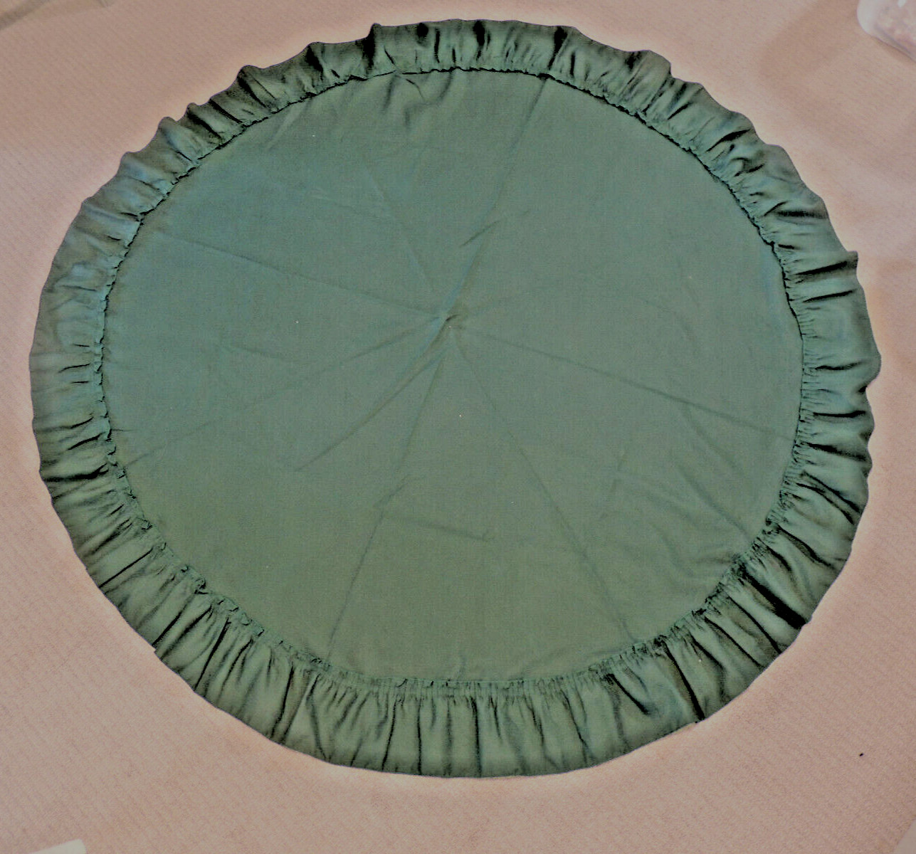 Green Tablecloth 64" Round cotton blend fabric cloth bright green gallery