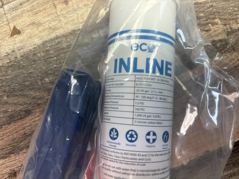 Eco Inline Refrigerator Water Filter ECO3 3150-007 **NEW SEALED** gallery