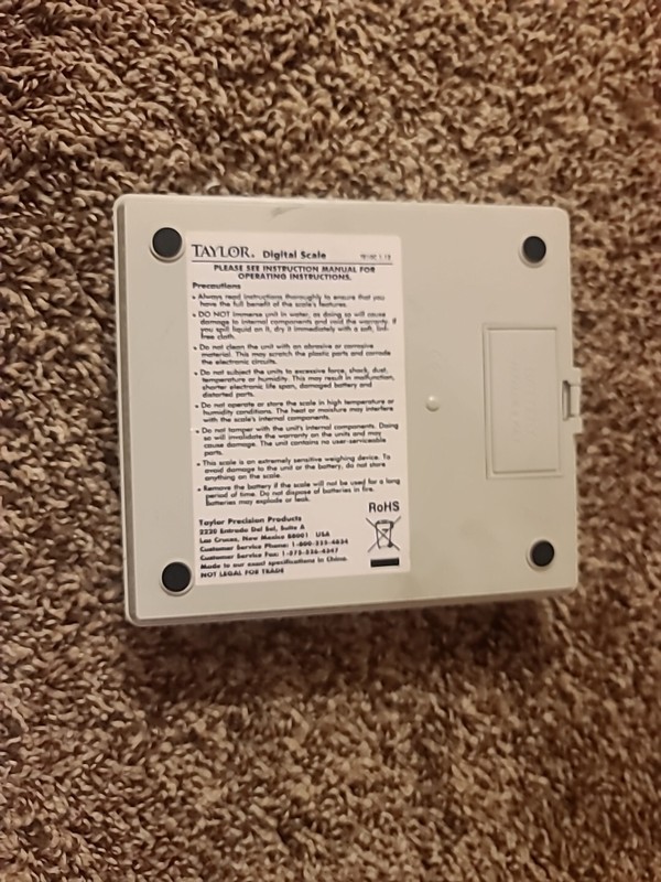Taylor Scale TE10C Capacity 10lbs Pounds 5kg Digital Tested Works gallery