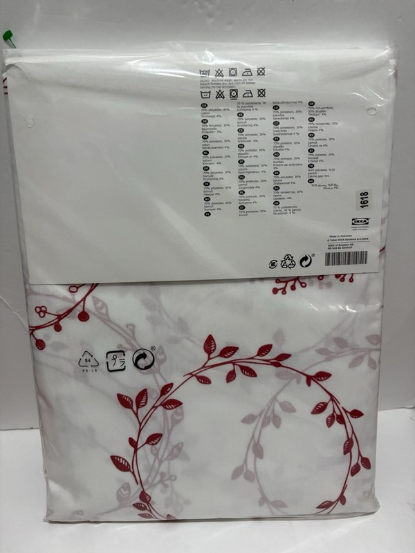 IKEA Vinter 2016 Curtains 2 Panels Red White Christmas Garland Scandinavian New gallery