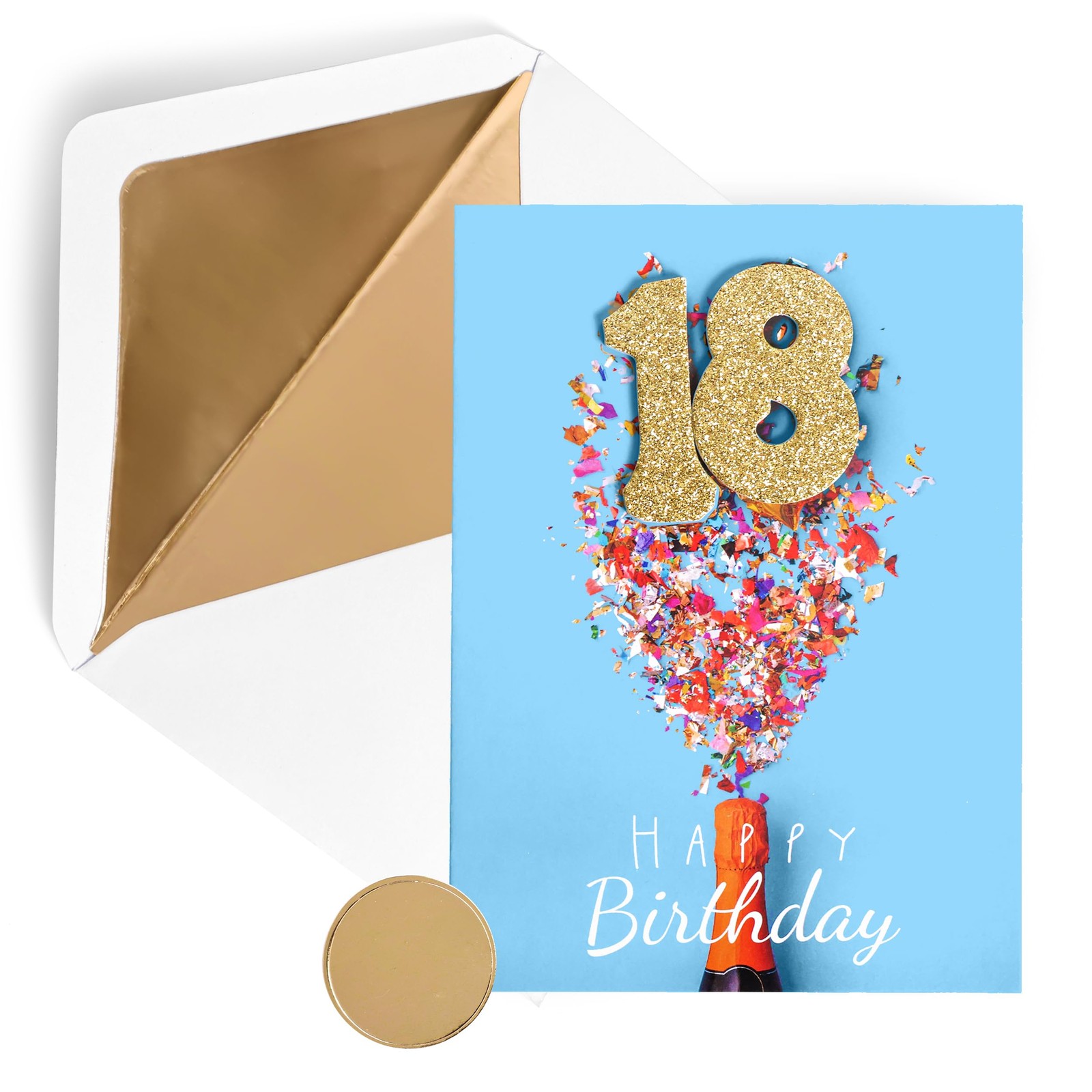 GIFTING GIGGLES 18th Birthday Card - For 5 inches x 7 inches, Multi Color gallery