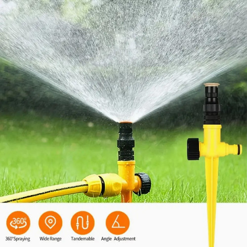 360° Rotation Auto Irrigation System Garden Lawn Sprinkler Patio Save Water NEW gallery
