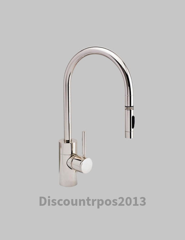 Waterstone 5400 Contemporary PLP Pulldown Kitchen Faucet – Polished Nickel gallery