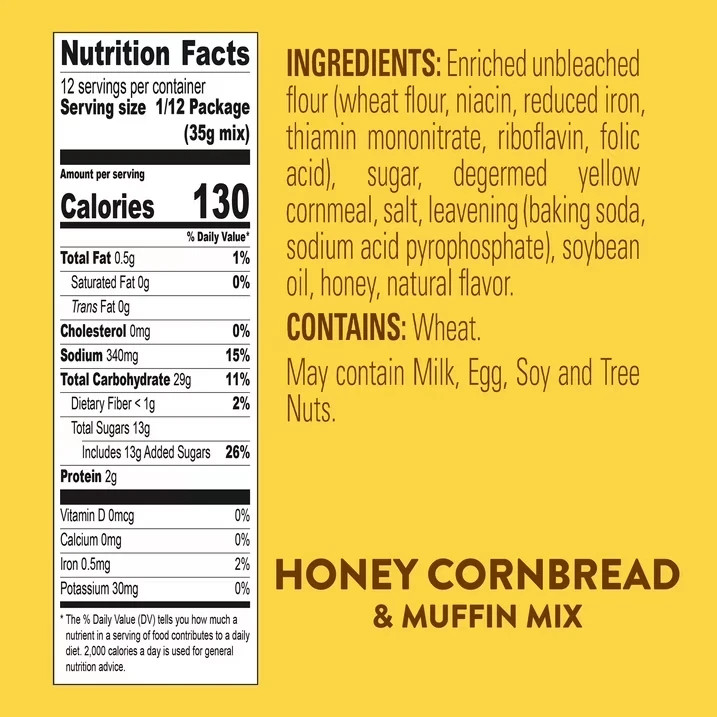(3 pack) Krusteaz Honey Cornbread and Muffin Mix, Honey Cornbread Mix,15 oz Box gallery