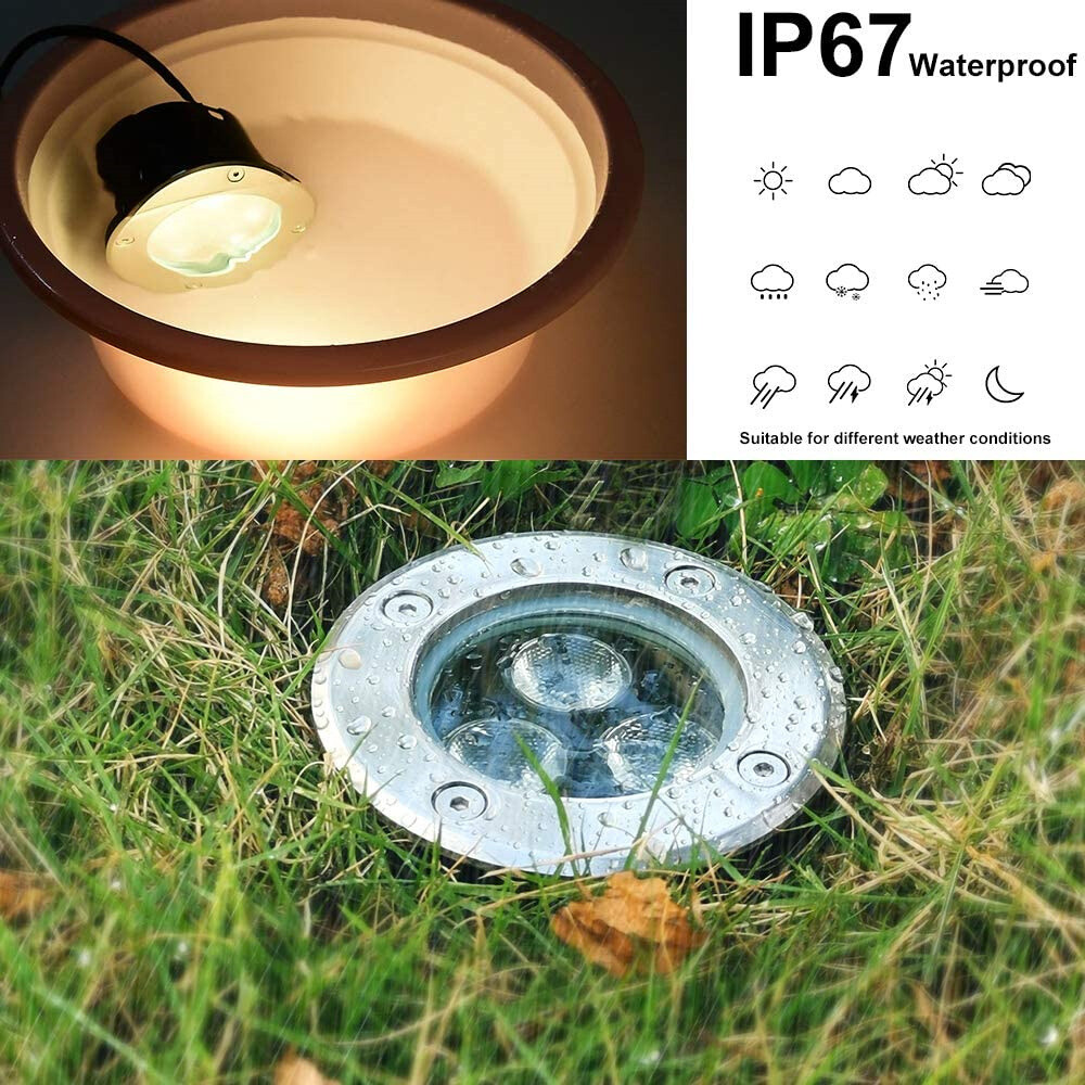 LED Underground Light Garden Path Floor Buried Yard Spot Landscape AC85-265V gallery