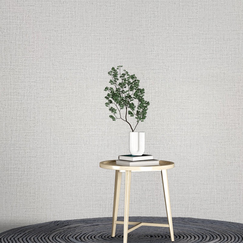 Modern rustic grayish off white plain faux woven fabric textured plain Wallpaper gallery