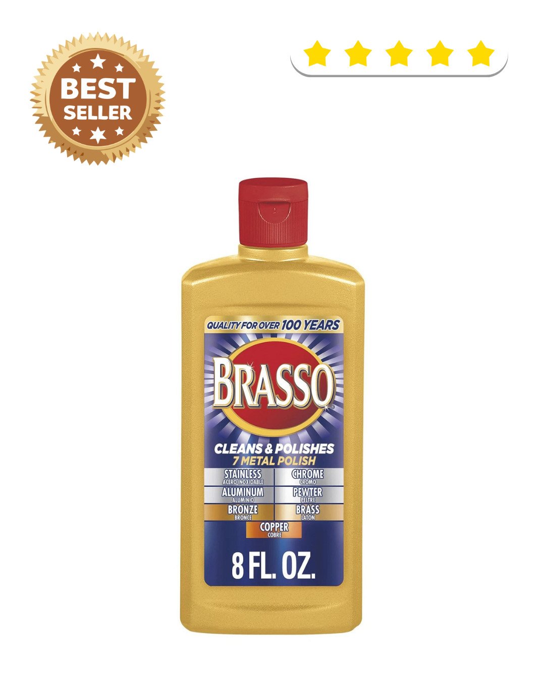 Brasso Multi-Purpose Metal Polish, 8 oz gallery