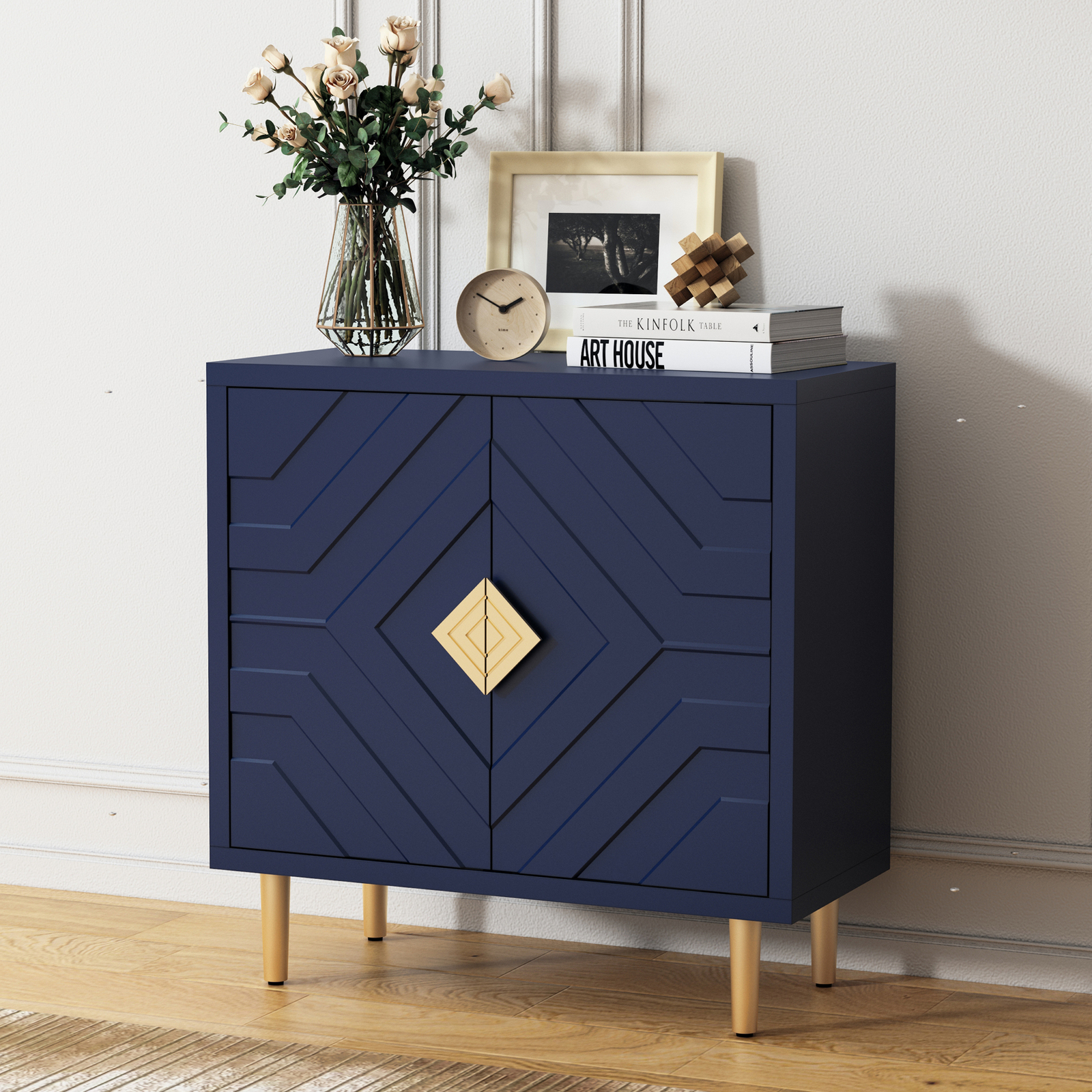 Sideboard Accent Cabinet Kitchen Modern Buffet Bedside Console Table w/ 2 Doors gallery