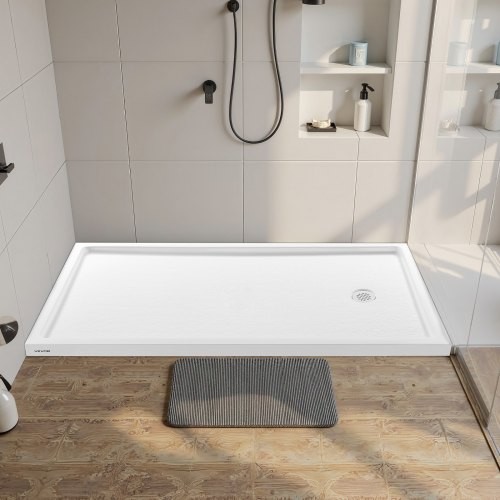 Shower Pan, 60 L x 36 W Single Threshold Shower Base, Rectangle Acrylic & PVC gallery