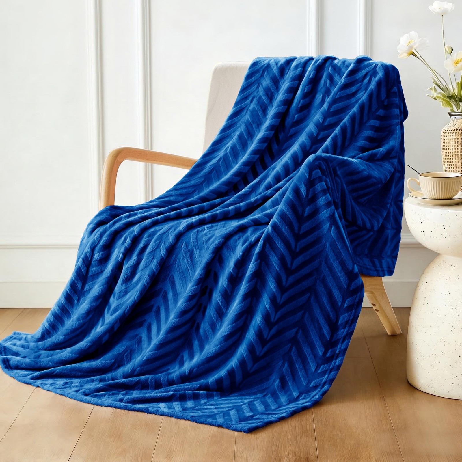 Flannel Fleece Throw Blanket for Couch Sofa Bed, Soft Velvet Lightweight Thro... gallery