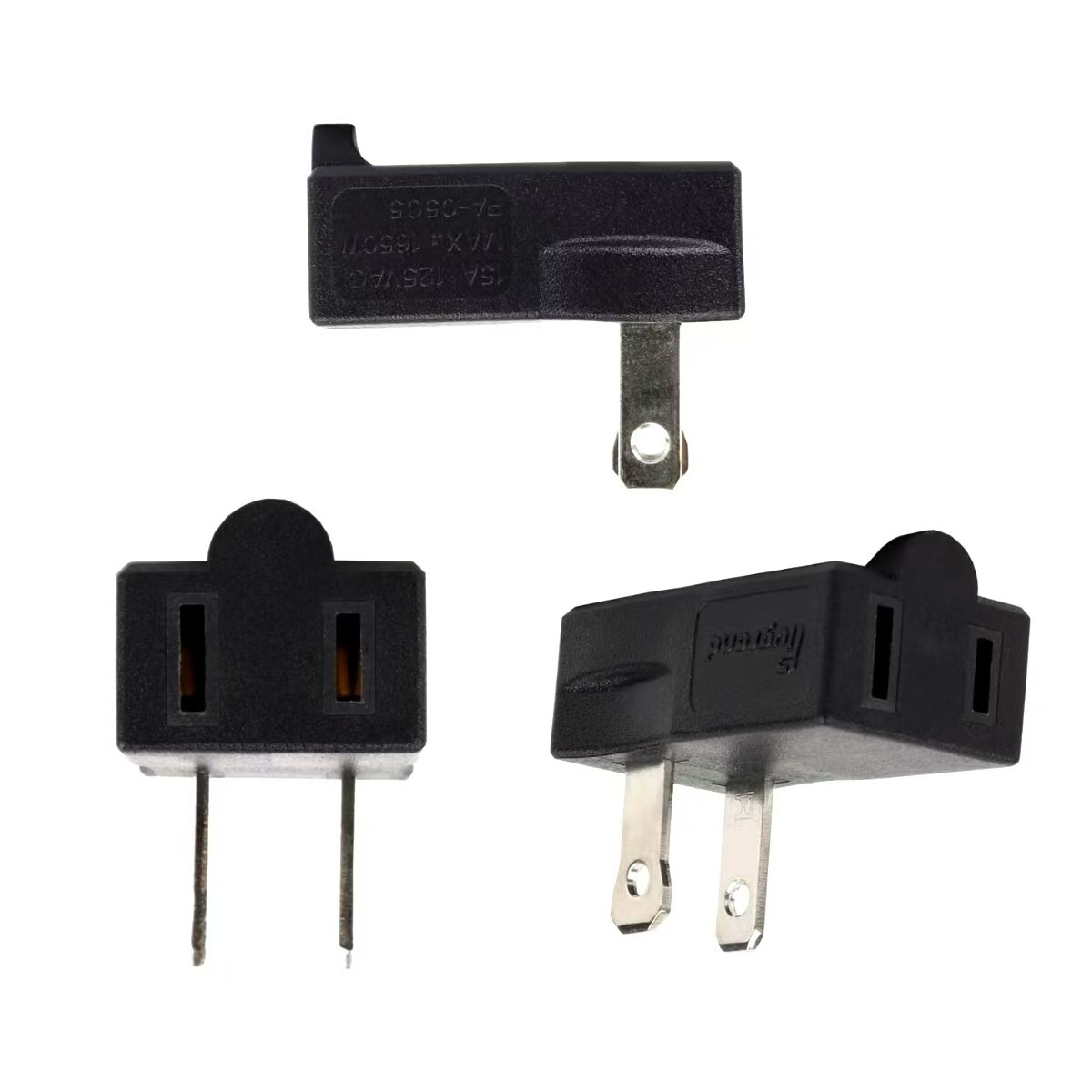 USA Polarized 2-Prong L Type Adapter,Vertical Right Angled Down Angle AC Adapter gallery