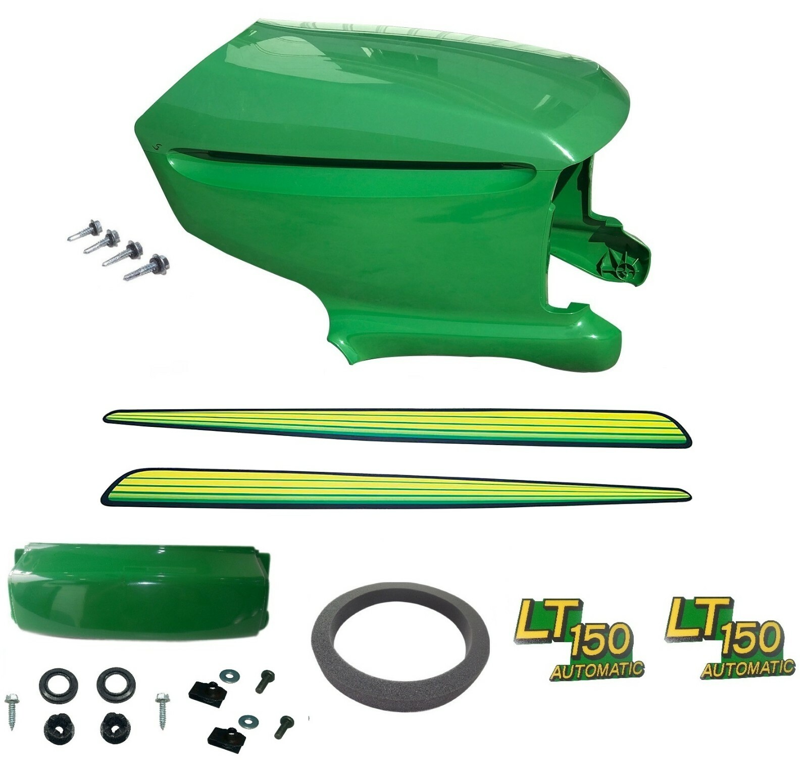 New Upper & Lower Hood/Bumper/Foam Isolator/LH&RH Stickers Fits John Deere LT150 gallery