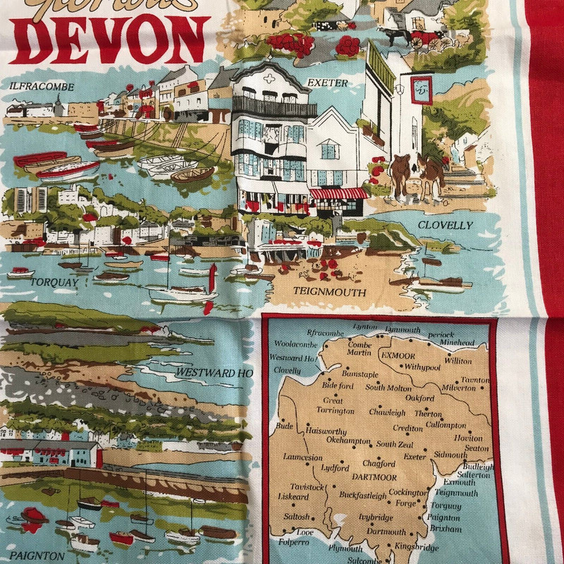 Devon Glorious Devon ( New Vintage Tea Towel ) gallery