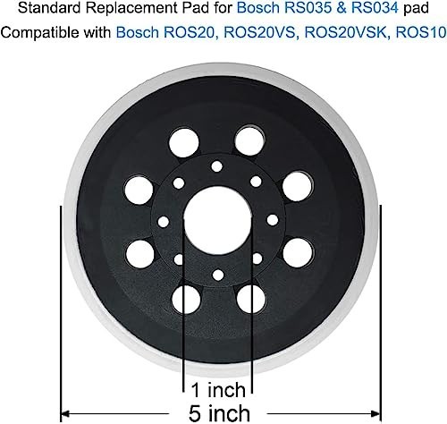 2 Pack 5 Inch 8 Hole Hook & Loop Replacement Sander Pad for 5" Bosch ROS20VS, gallery