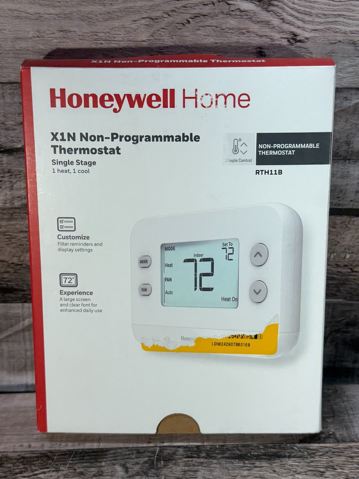 HONEYWELL RTH11B/N HOME X1N NON-PROGRAMMABLE THERMOSTAT SINGLE-STAGE 1-HEAT/COOL gallery