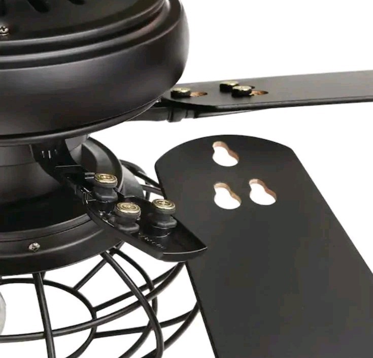 Home Decorators Collection YG629A-MBK Indoor Ceiling Fan with Light - Matte... gallery