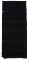 Home Collection Kitchen Towel 100% Polyester ~ Window Pane Pattern Black (Qty 1)