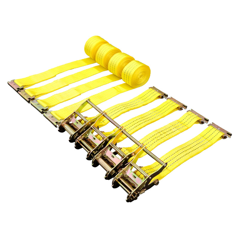 4 Pc 15' E Track Ratchet Tie Down Strap Truck Trailer Enclosed Cargo Van Straps gallery