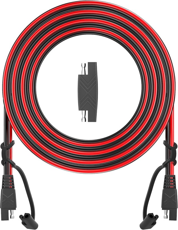 Versatile 16AWG SAE Extension Cable - Ideal for Automotive and Solar Battery Use gallery