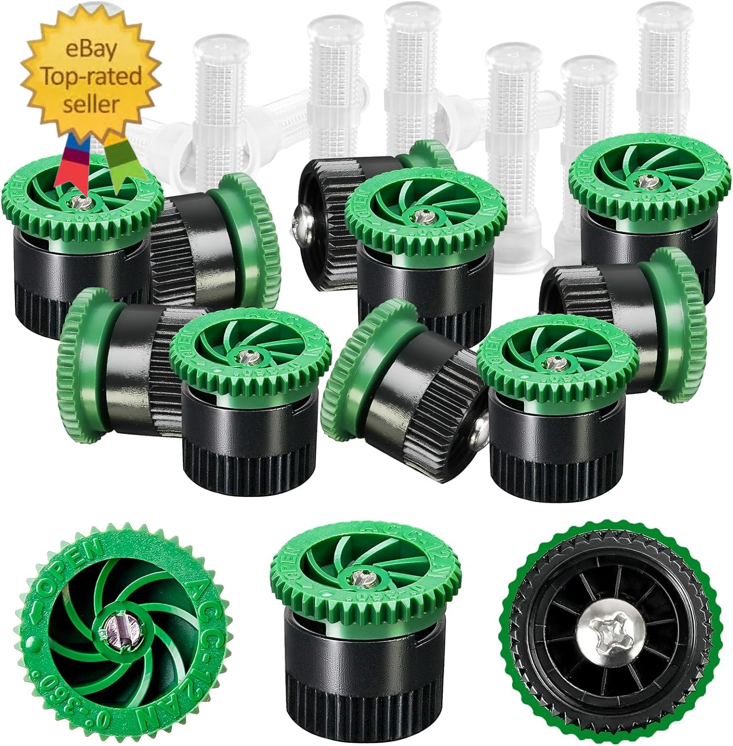 10 Pieces Variable Arc Nozzle, Pop-Up Sprinkler Heads Replacement Compatible wit gallery