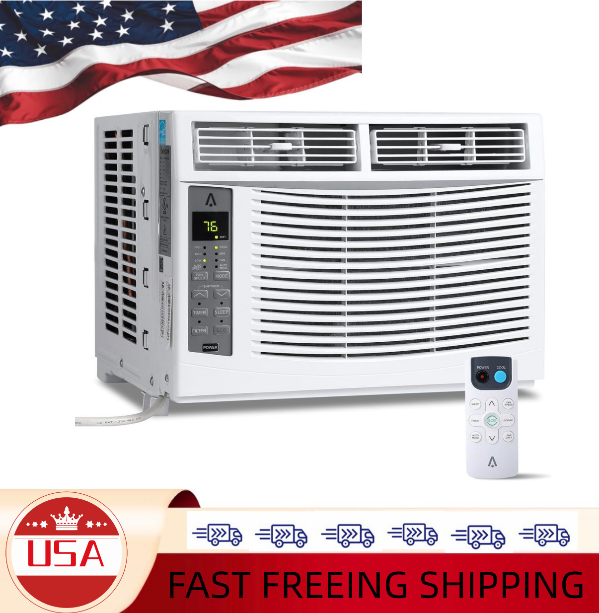 Remote Control, No WiFi 6000 BTU Window AC Unit, Quiet 50dB, Efficient Cooling, gallery