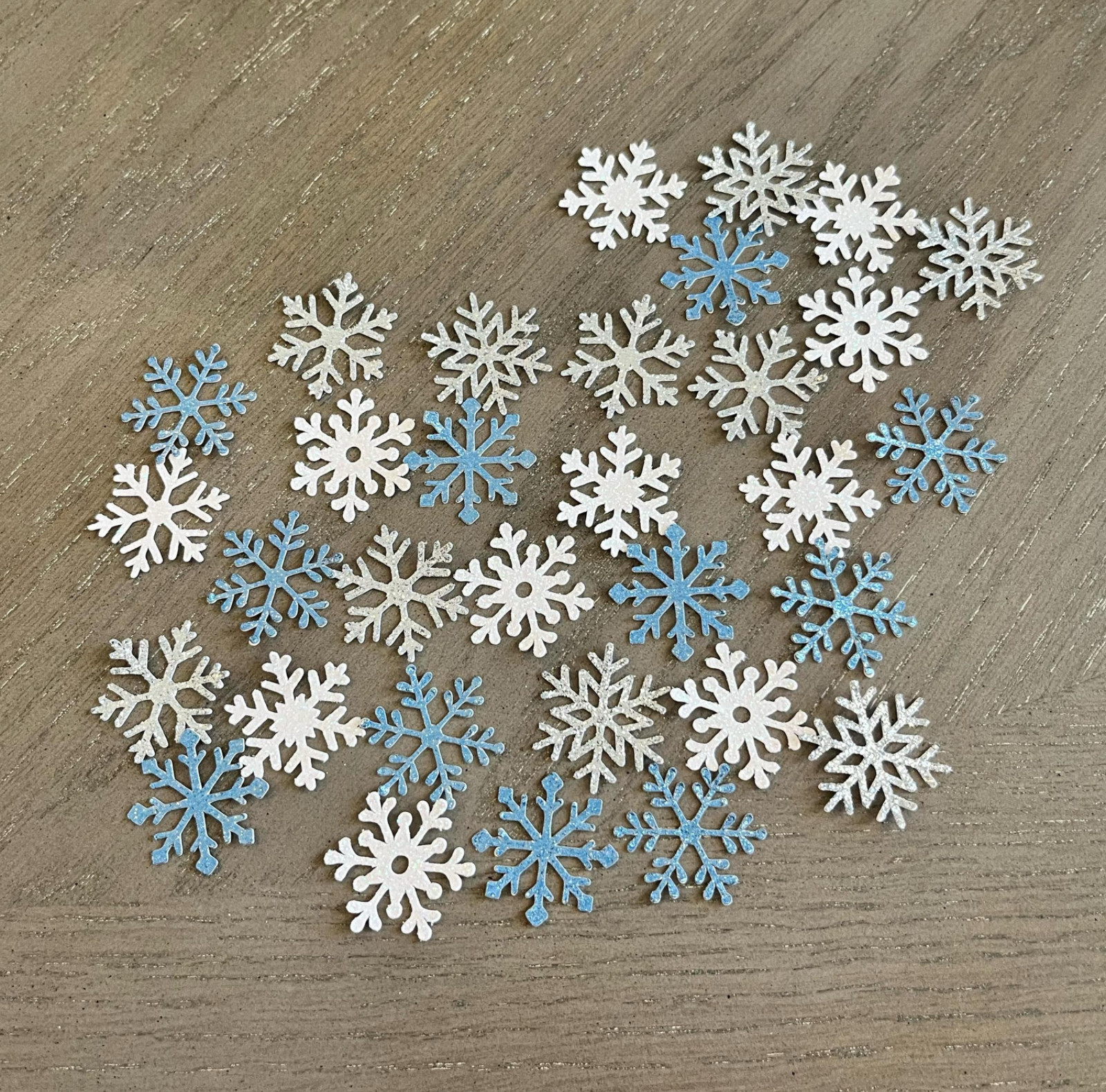 Glitter Blue/Silver/White Snowflake Confetti Christmas Decor Table Scatter gallery