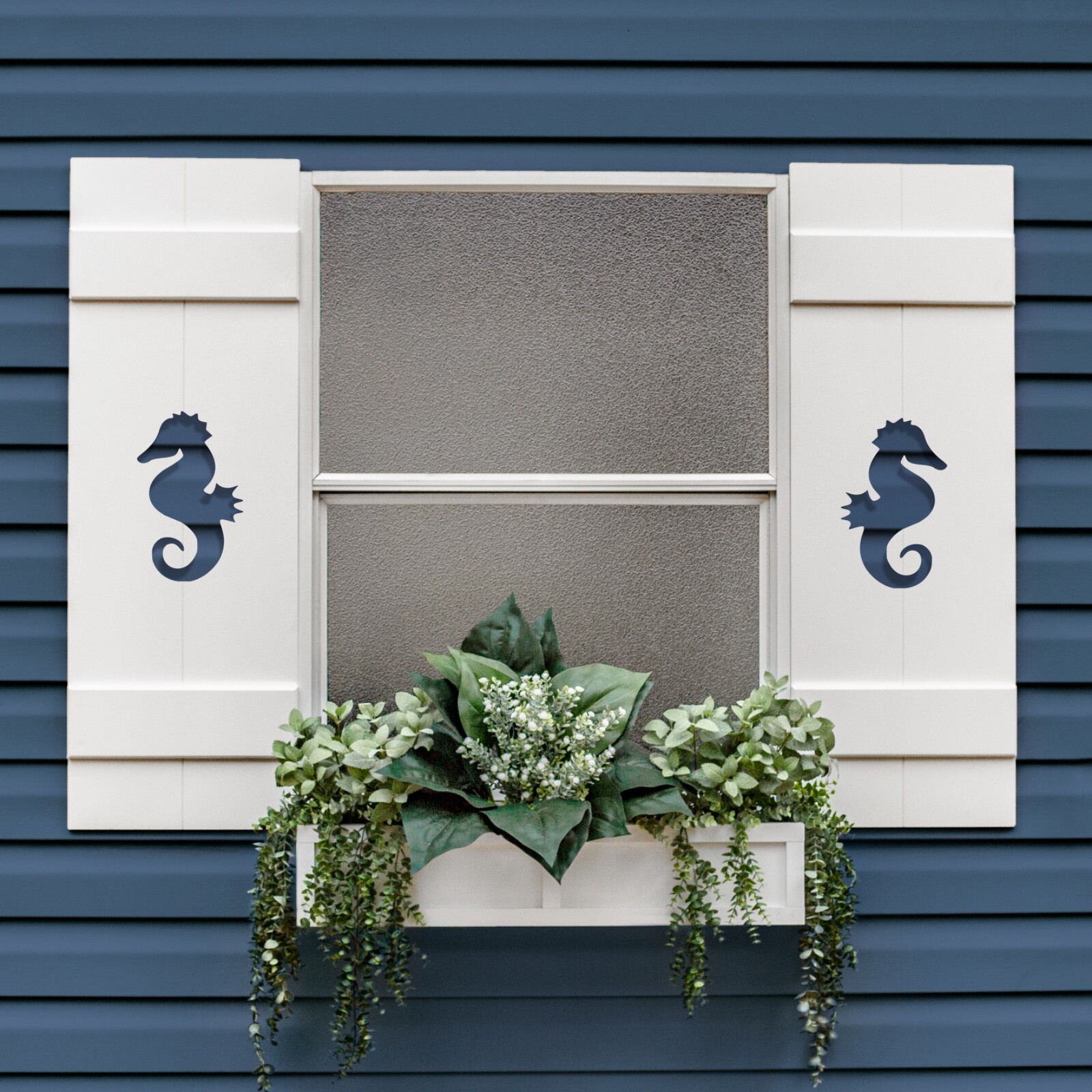 Custom Seahorse Shutter, PVC Exterior Shutter, Sold Individually gallery