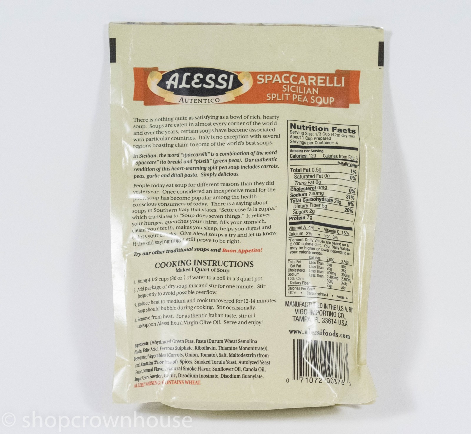 3 Alessi SPACCARELLI Sicilian Split Pea Soup 6oz packet 11/06/2027 gallery