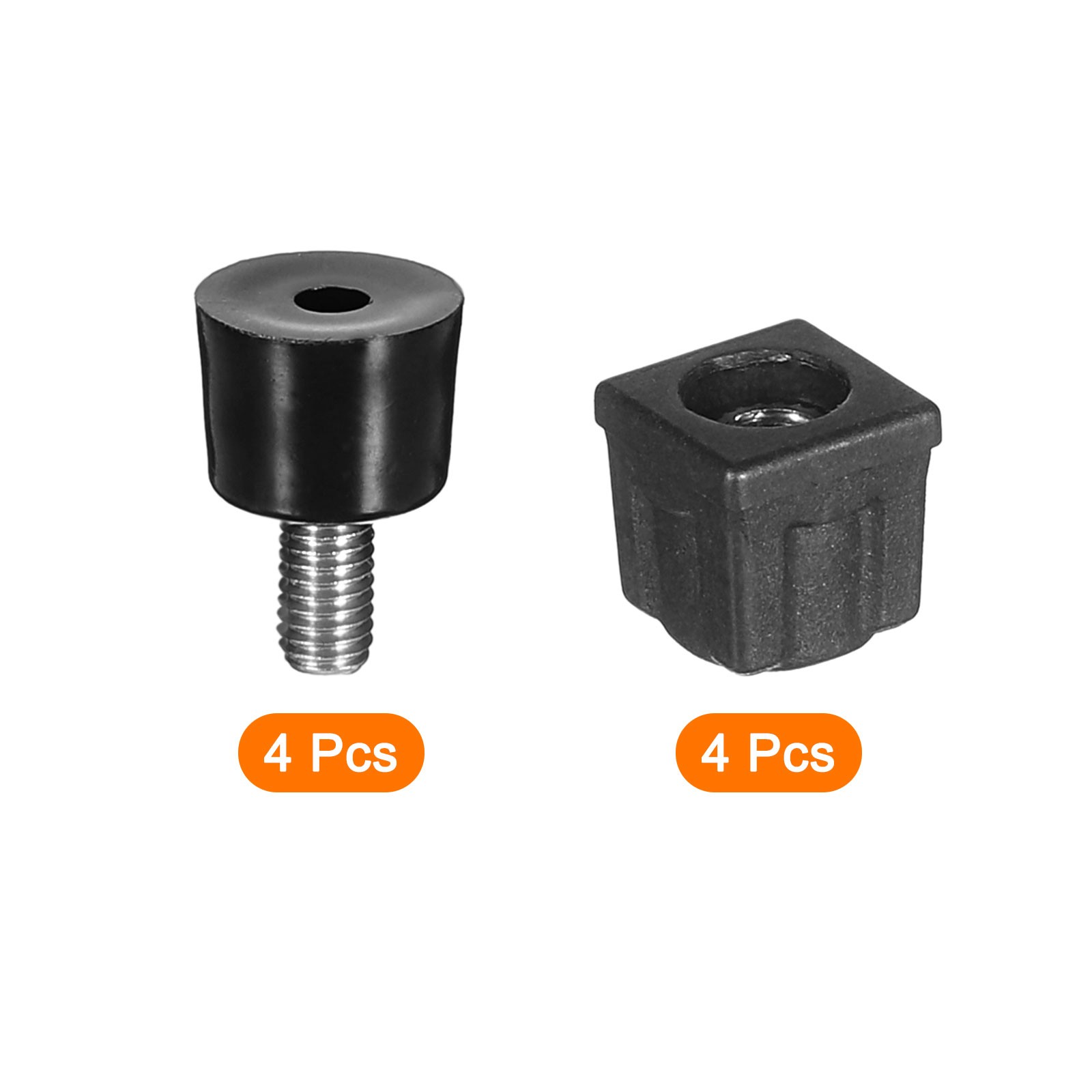 4 Set Leveling Feet M5x13x13mm Plastic Square Adjustable Furniture Leg Leveling gallery