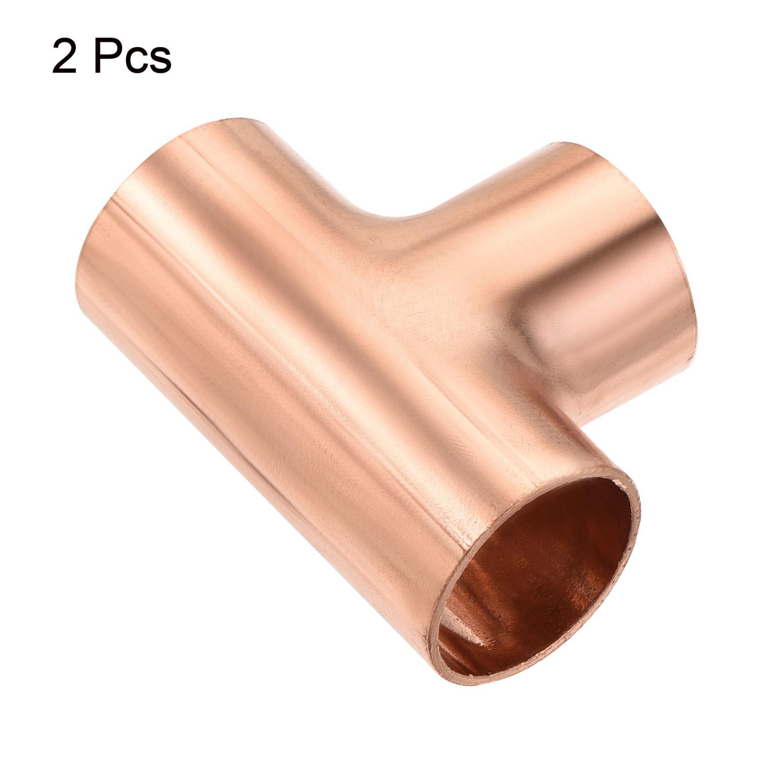 2Pcs Tee Copper Fitting 3 Way Welding Joint 5/8 Inch ID gallery