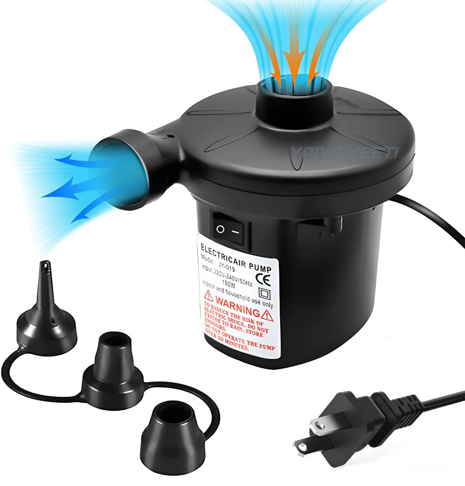 Electric Air Pump for Inflatable Air Mattress Bed Boat Couch Pool Toy Raft Float gallery