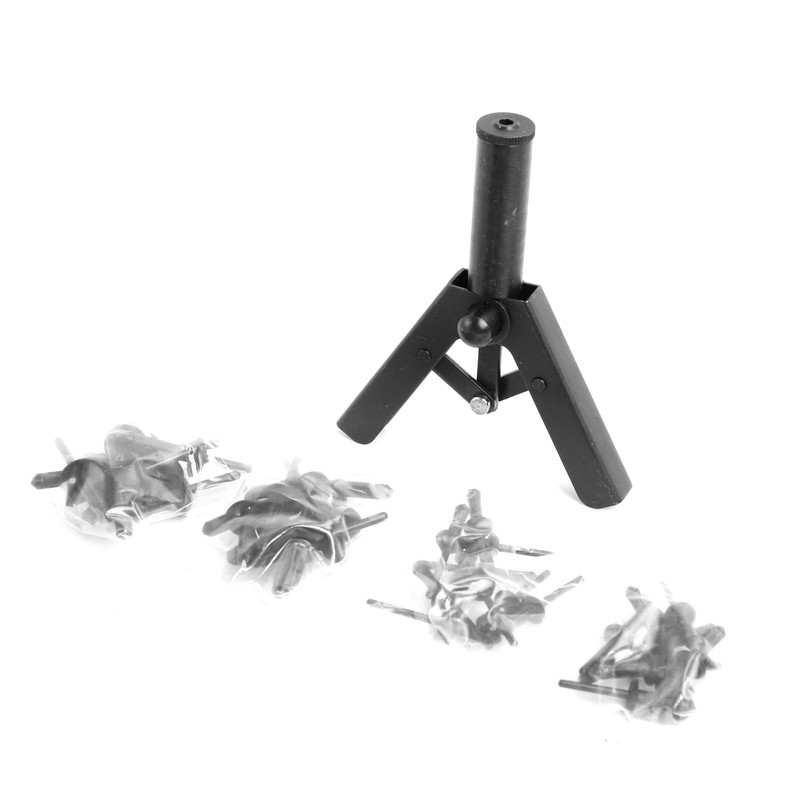 41 Pc Assorted Plastic Riveter Rivet Gun Quick Set Hand Tool W/ 40 Poly Rivets gallery