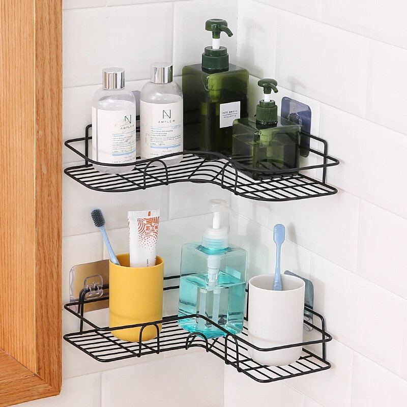 Triangular Corner Shower Caddy-Bathroom Bath Storage Organizer Shelf Rack gallery