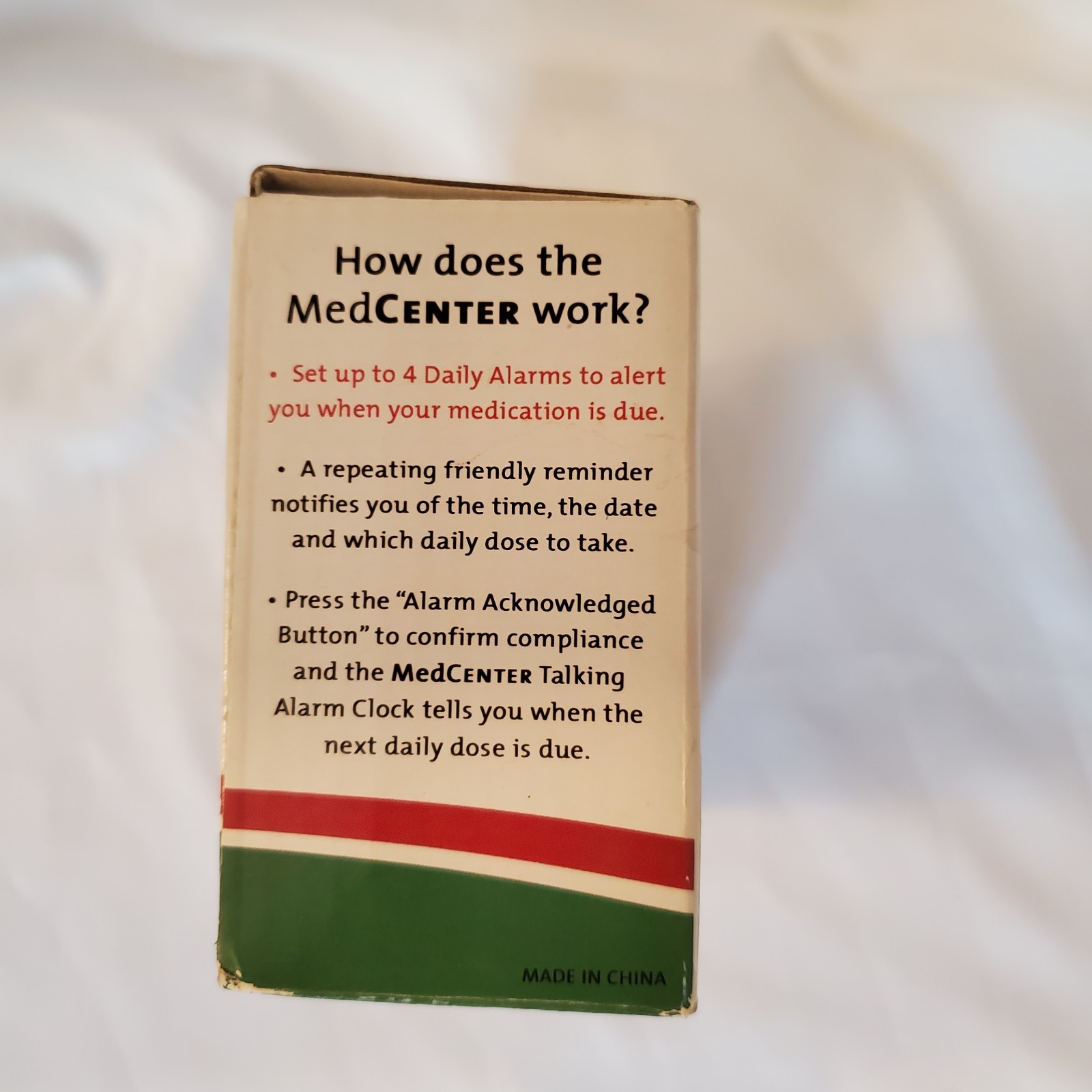 MEDCENTER MED CENTER TALKING ALARM CLOCK MEDICATION PILL REMINDER DIGITAL Tested gallery