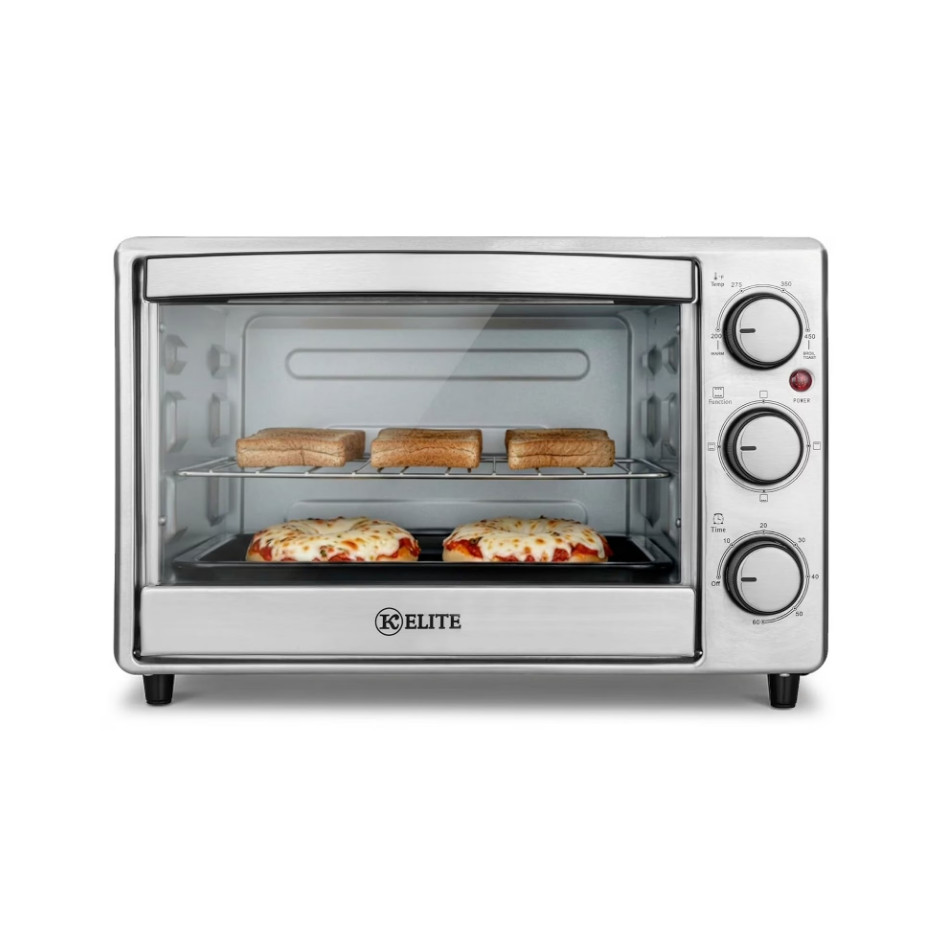 Kitchen Elite 6-Slice Compact Countertop Toaster Oven with Stainless Steel Tray gallery