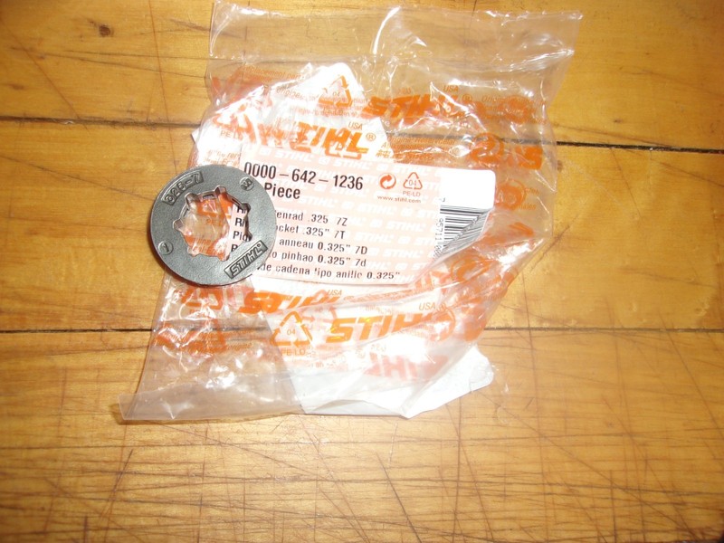 2 Pack Stihl OEM Rim Sprocket (2) .325" 7T 0000-642-1236 "Small Spline" #GM-H1D1 gallery