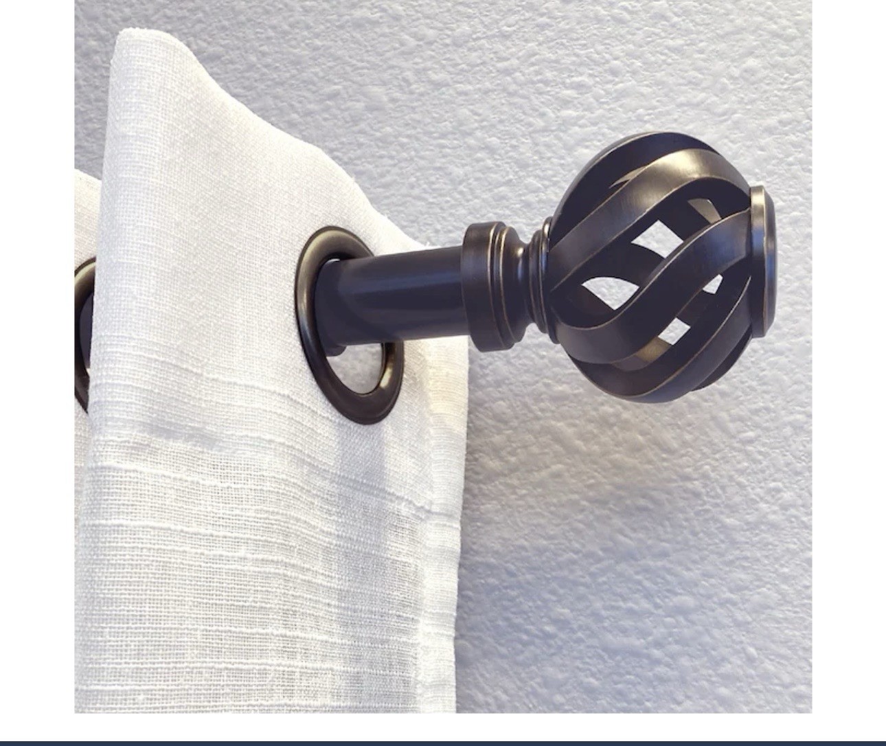 72 In. - 144 In. Adjustable Single Curtain Rod 1 In. Dia. in Oil Rubbed Bronze gallery