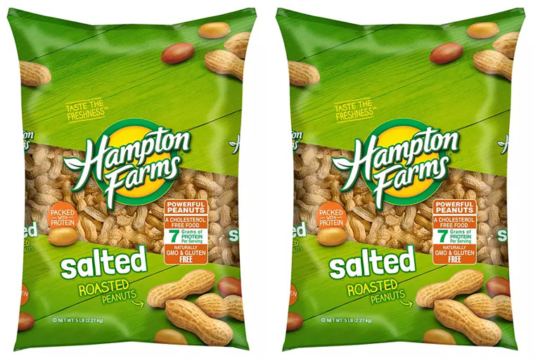 2 pack - Hampton Farms Salted In-Shell Peanuts, 5 lbs. FREE shipping gallery