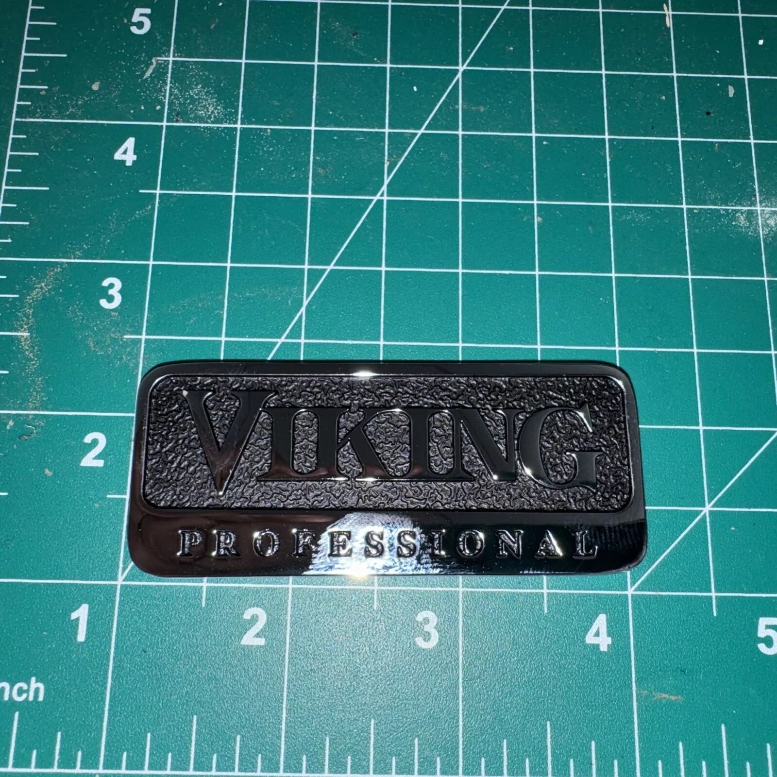 Viking Professional NEW OEM 3" Metal Emblem CHROME Logo Badge Adhesive Name gallery