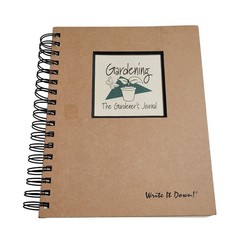 Write It Down! Gardening Journal Notebook Tan Spiral Bound 7.5×9 Guided