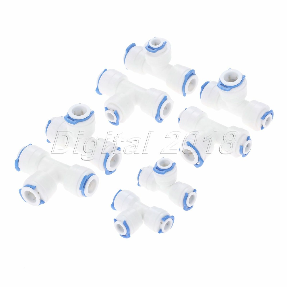Reverse Osmosis RO System Water Filters Connectors Fitting Connection T Type 2pc
