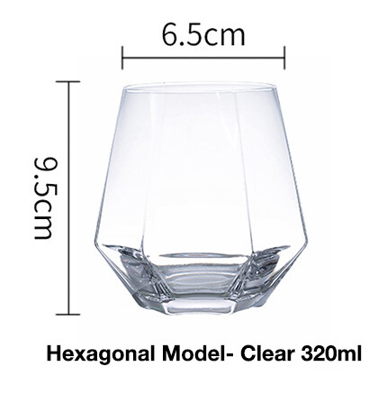 Hexagonal (320ml/10.8oz) or Octagonal (440ml/14.8oz) Shaped Glass gallery