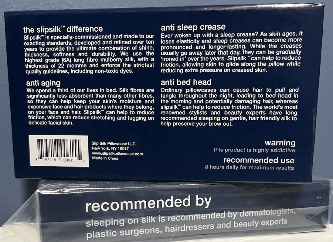 Slip Pure Silk Pillowcase - Navy Blue, Anti Aging, Anti Sleep Crease gallery