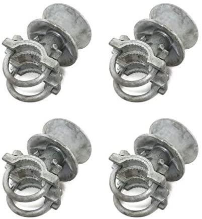(4-Pack) 4" Round Post x 2 1/2" Round Gate Frame Steel Cantilever Roller gallery