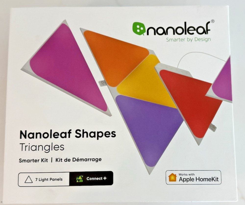 Nanoleaf Shapes-Triangles Smarter Kit #NL47-7003TW-7PK, New Open Box
