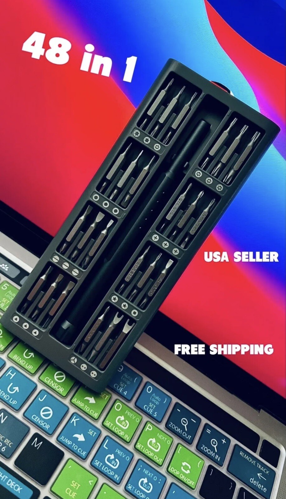 49 in 1 Precision Screwdriver Set Repair Tool Kit - Magnetic s2 Bits gallery