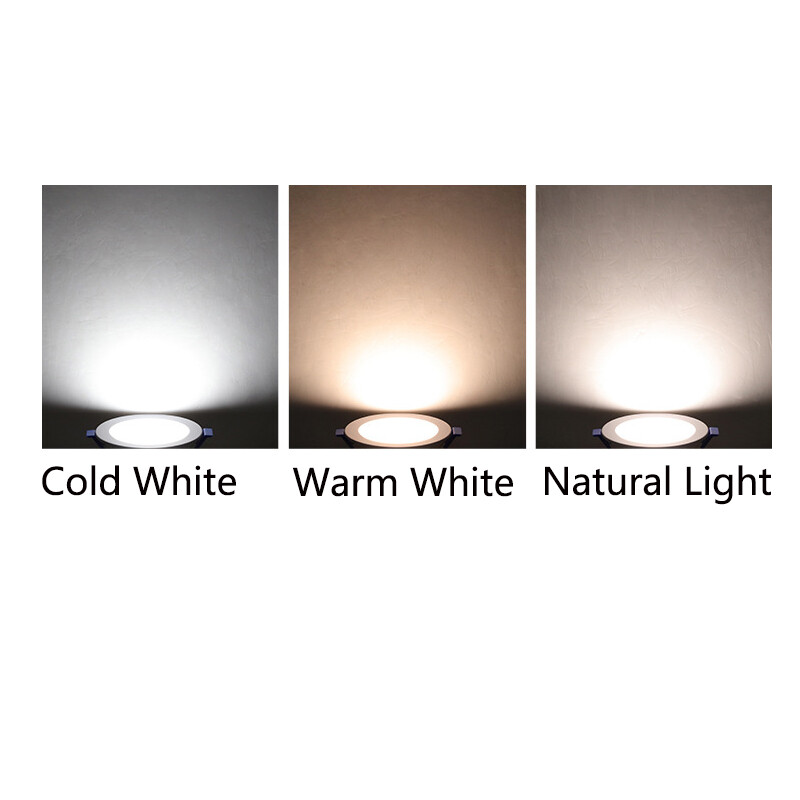 10Pcs Dimmable 5W LED Downlight Three-color Recessed Ceiling Light 85V-265V gallery