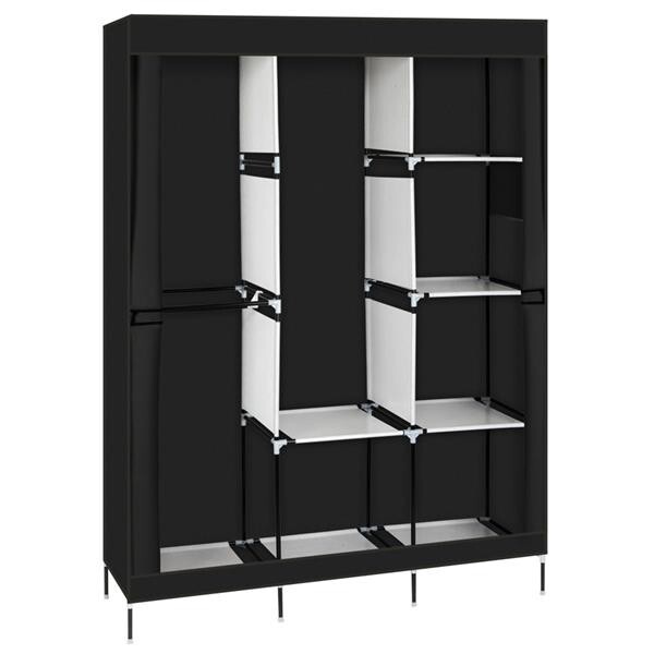 Black 71" Rack Storage Organizer Wardrobe Portable Closet Clothes With Shelf gallery
