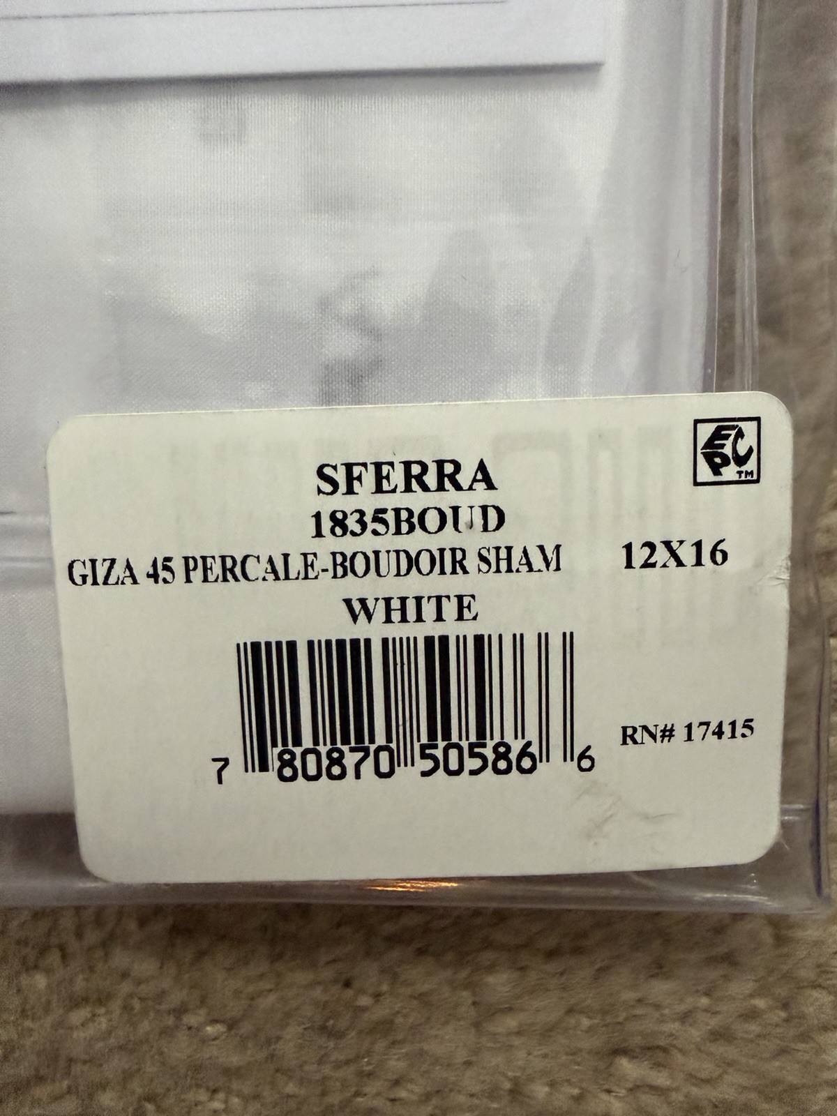 Sferra Fiona 3200 Boudior Protector White Sateen Italy. New With Tags gallery